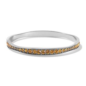 Brighton LIGHT HEARTED GoldenTopaz Swarovski Crystal Bangle stacking Bracelet